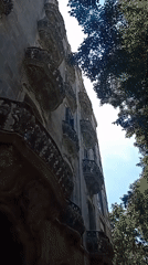 Barcelona building's ornate balconies documented by witness