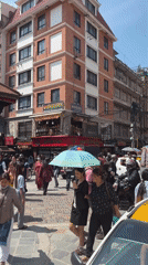 Street scene captured in busy Kathmandu neighborhood
