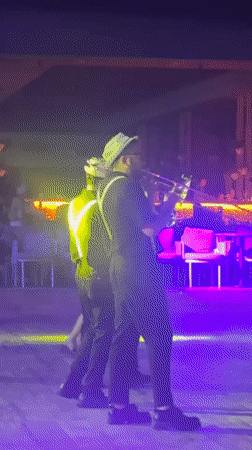 Live band performance with dancers in Manavgat, Turkey