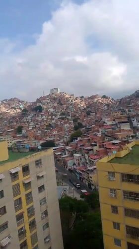 Caracas residential areas documented under cloudy skies Monday afternoon
