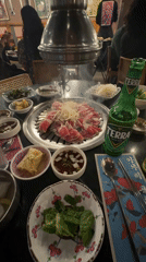 Late-night Korean barbecue dining observed in Los Angeles