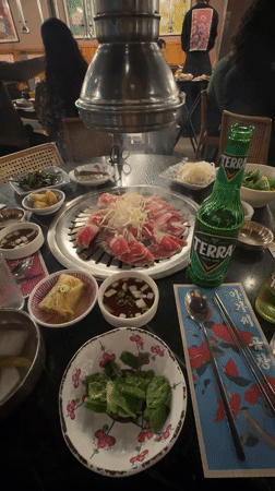 Late-night Korean barbecue dining observed in Los Angeles
