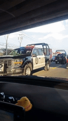 Police conduct traffic stop in Tlayecac, Mexico