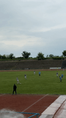 Soccer match played in Svishtov, Bulgaria stadium