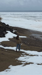 Spring scenes documented along icy Votkinsk reservoir in Chaikovsky
