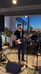 Band performs at London venue with panoramic city views