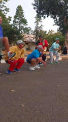 Early morning group workout and running drills in Cirebon