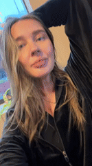 Woman films herself indoors in Moscow