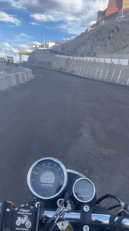 Exploring Spituk Monastery by motorcycle, Ladakh