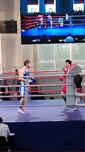 Boxing match held in Kopeysk, Russia