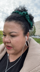 Woman documents morning park visit with selfies, dandelions