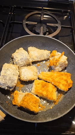 Fish frying captured on video in Even Yehuda kitchen