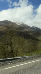 Scenic mountain landscape captured on video in Estosadok, Russia