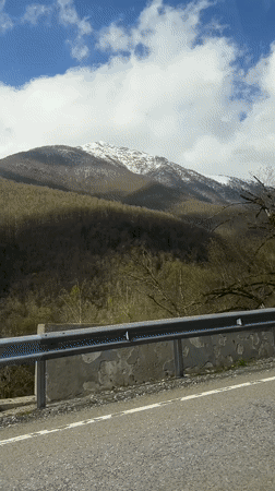 Scenic mountain landscape captured on video in Estosadok, Russia