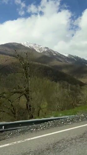 Scenic mountain landscape captured on video in Estosadok, Russia