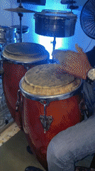 Late-night drum session recorded in Tinaquillo residential room