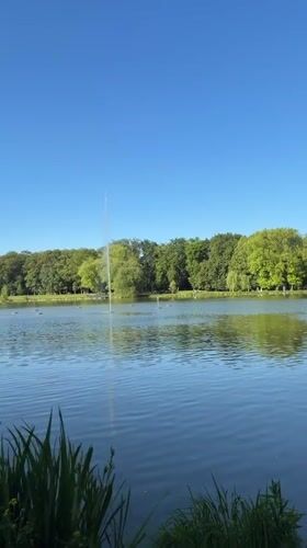 Peaceful afternoon documented at Krakow's Jordana Park lake