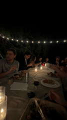 Outdoor dinner party brings together young adults in Los Angeles