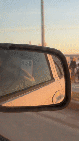 Sunset car journey documented along Votkinsk waterways