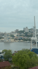 Commercial trucks observed in Vladivostok harbor district Monday morning