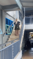School day scenes from a Malang campus, inside and out