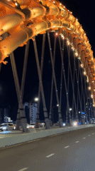 Night ride across Da Nang's Dragon Bridge, street scenes and market stops