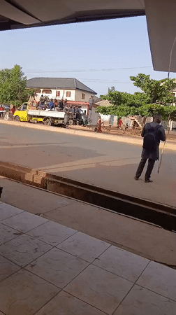 Heavy trucks and passenger transport observed on city streets