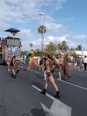 Pride parade celebrated in San Bartolomé de Tirajana, Spain