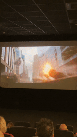 Moviegoer records Spider-Man action film screening in Rehovot theater