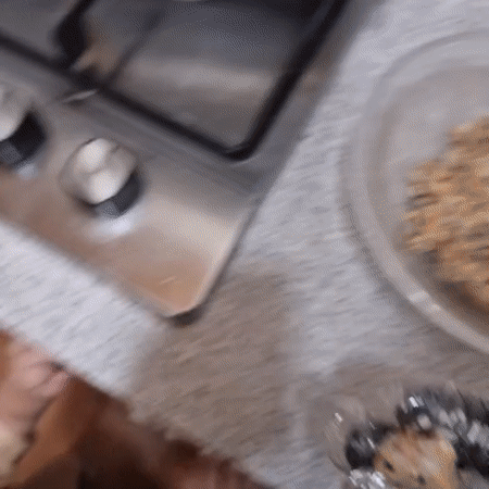 Family cooking session documented in South Korean kitchen