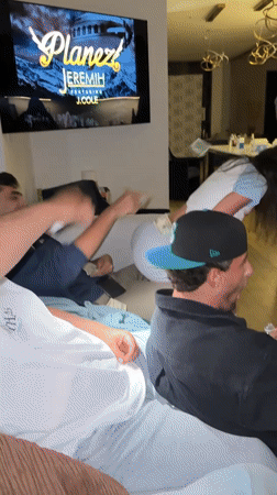 Early morning social gathering captured in West Hollywood residence