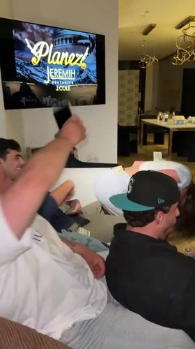 Early morning social gathering captured in West Hollywood residence