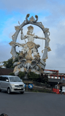Arjuna statue observed in Ubud District, Bali