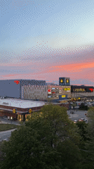 Sunset views captured over Burgas commercial district