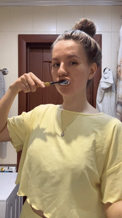 Evening routine documented in Klin bedroom and bathroom