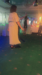 Omsk indoor event mixes slideshow presentations with party dancing