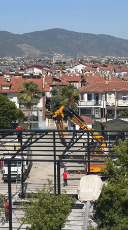 A sunny afternoon around Fethiye, construction and street scenes