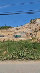 Quarry operations documented in Lhokseumawe, Indonesia