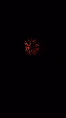 Three-color firework sequence observed in night sky May 8