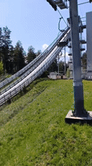 Visitors explore ski facility walkways and forest trails