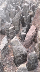 Woman visits Holocaust memorial in Riga, Latvia