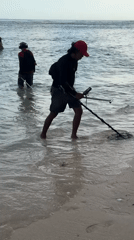 Morning beach activity observed in Kuta Selatan, Indonesia
