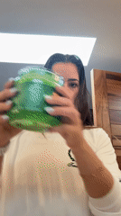 Woman documents morning routine in Mexican bathroom