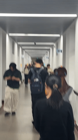 Morning foot traffic captured at Shanghai campus location
