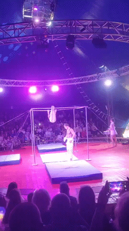 Live circus performance in Mahilyow, Belarus, mid-afternoon