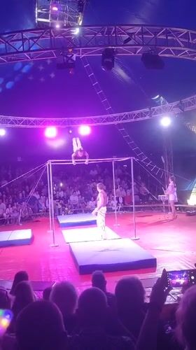 Live circus performance in Mahilyow, Belarus, mid-afternoon