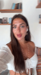 Morning selfie session in bookish Bodrum space