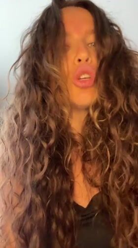 Close-up selfie clips filmed back-to-back in Khimki