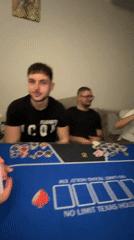 Men play poker in Burgas home Tuesday evening