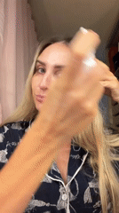 Evening skincare routine in a Novosibirsk apartment bathroom